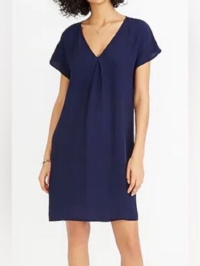 Madewell Moment Navy V-Neck Mini Dress S